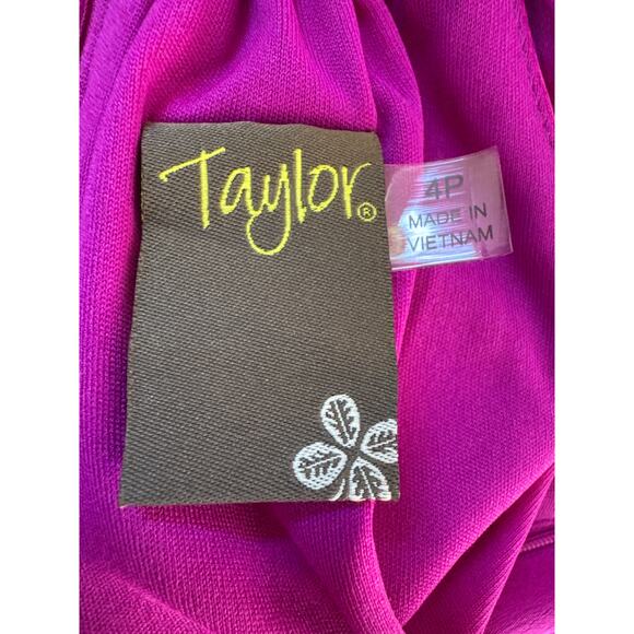 TAYLOR STRETCH SATIN HIGH NECK MAXI DRESS IN PILLOW PURPLE NWT WOMEN'S SIZE 4P - Picture 15 of 16